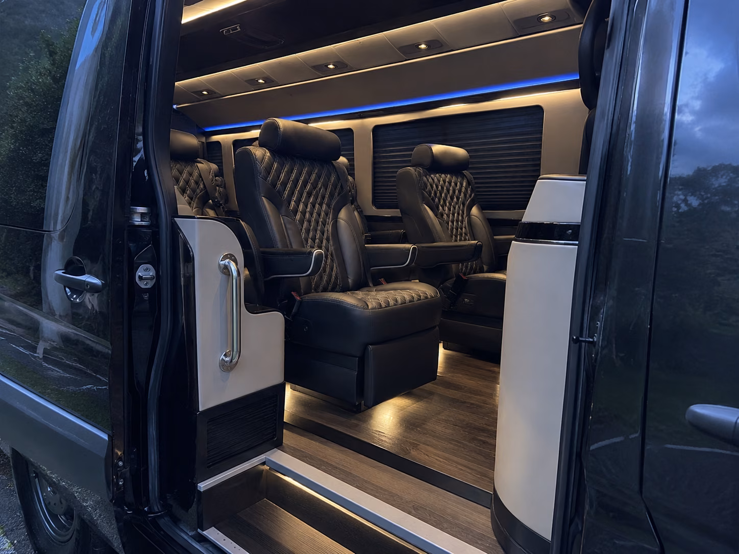 west jordan 18 passenger sprinter van inside