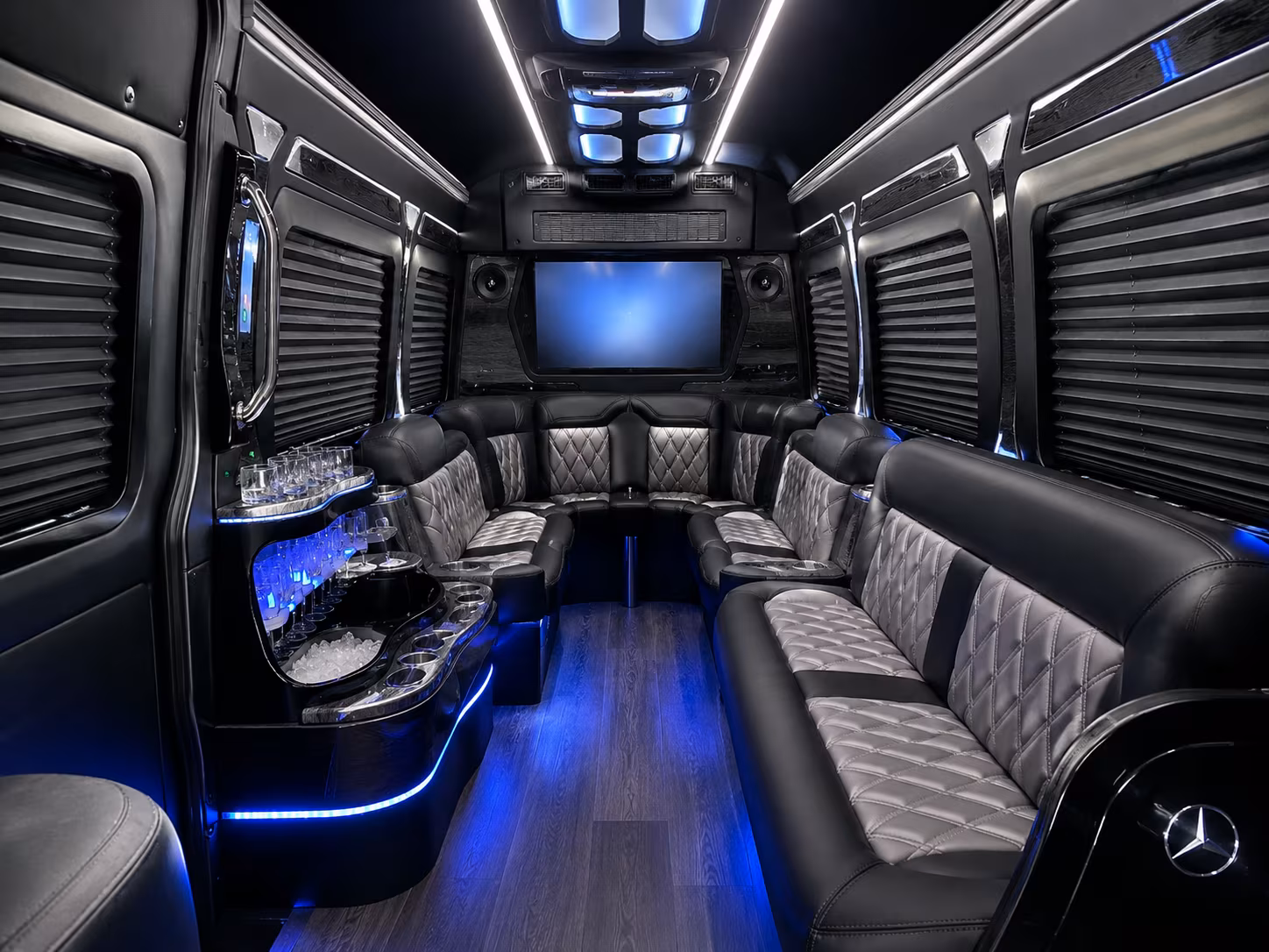 west jordan sprinter limousine inside